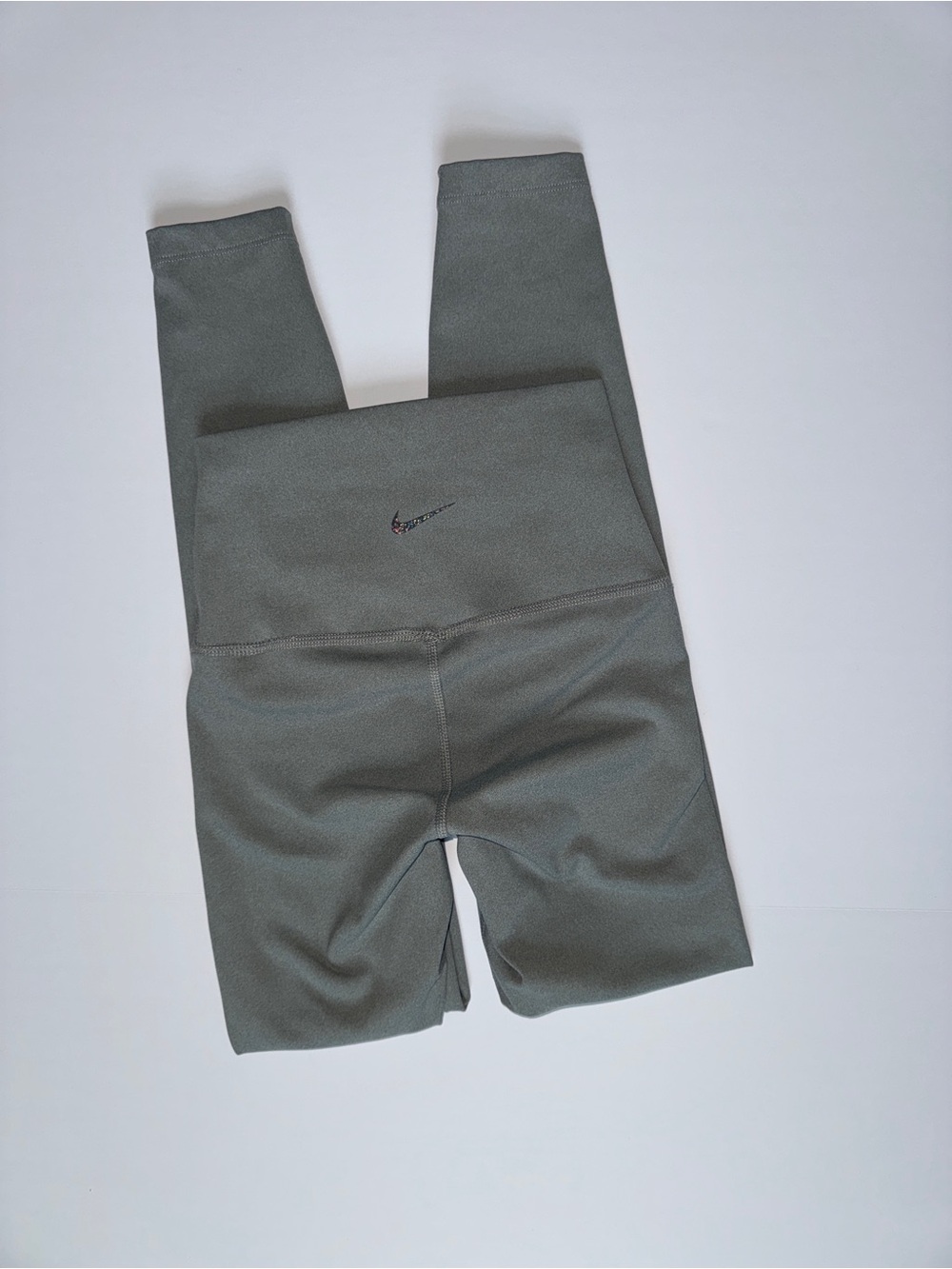 Nike Yoga High-Waist Gray Leggings With Back Swoosh Detail